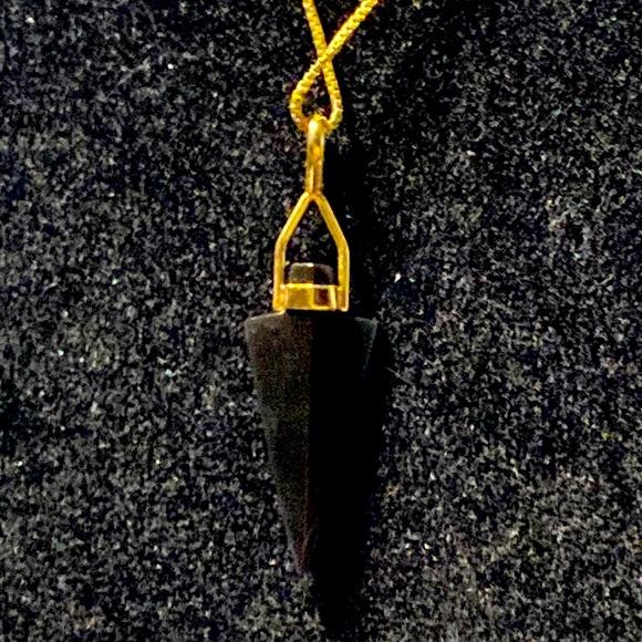 Jewelry - Black onyx in sterling silver Vermeil necklace